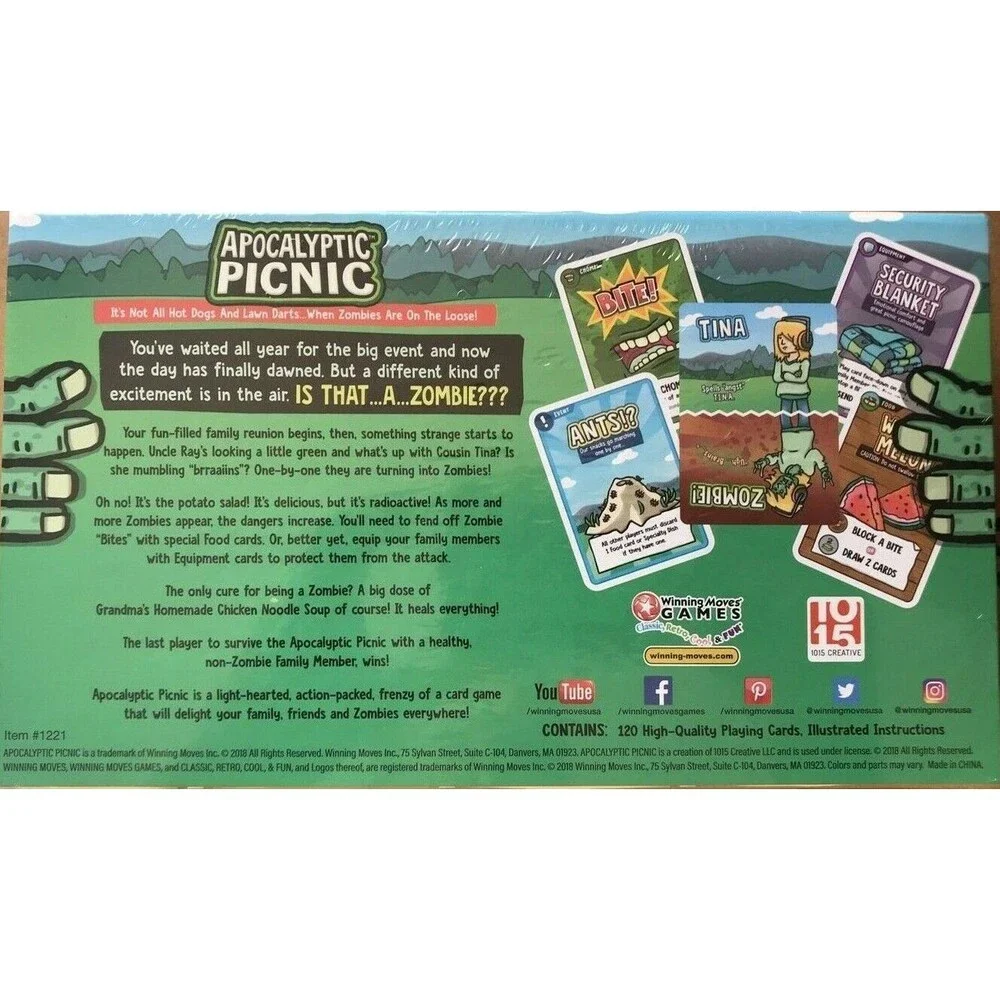 Apocalyptic Picnic Board Game Card Game Sealed New Winning Moves Zombie Retro